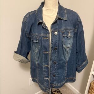 3/4 Sleeve Denim Jacket